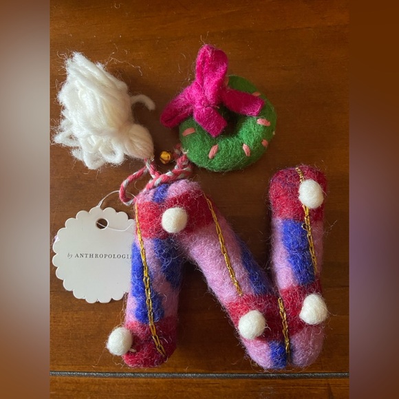 Anthropologie Joy Monogram Ornament - N - Picture 2 of 2